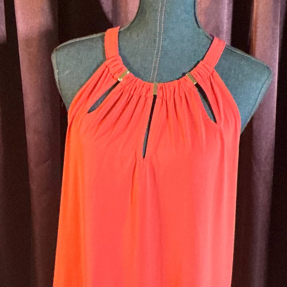 NYC 7TH AVE - Dk Peach TOP / GOLD ACCENTS - STRETCHY